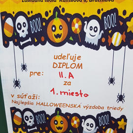 halloween diplom - 1. miesto ii.a